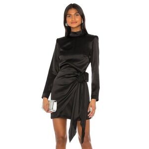 Amanda Uprichard Black Silk Yasmin Dress